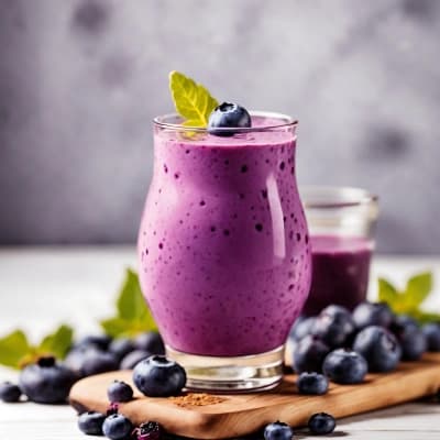 Tropical green smoothie with pineapple